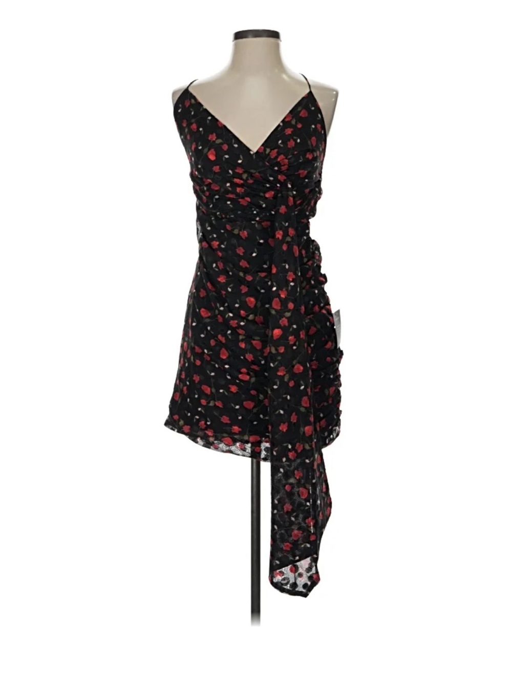 Lulu’s black floral mini dress